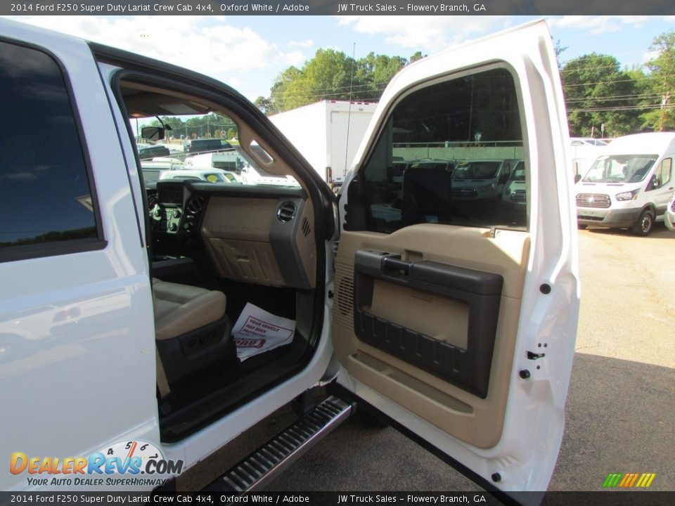 2014 Ford F250 Super Duty Lariat Crew Cab 4x4 Oxford White / Adobe Photo #34
