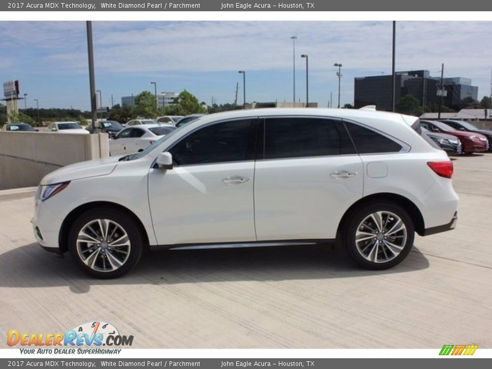 2017 Acura MDX Technology White Diamond Pearl / Parchment Photo #4