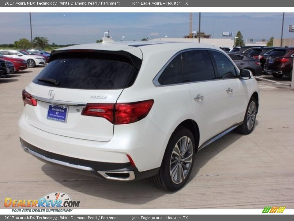 2017 Acura MDX Technology White Diamond Pearl / Parchment Photo #7