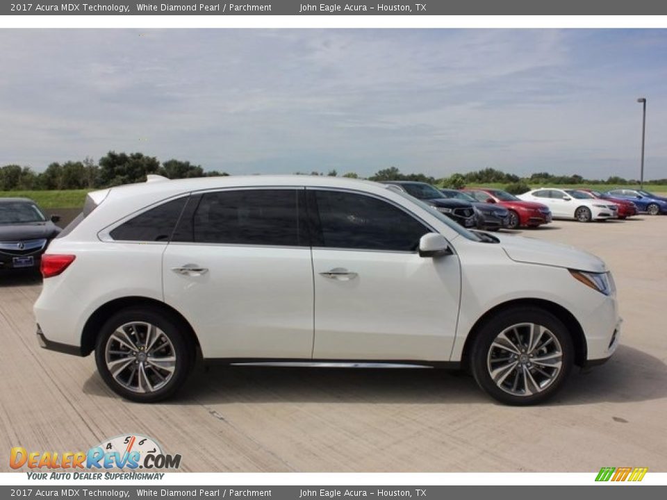 2017 Acura MDX Technology White Diamond Pearl / Parchment Photo #8