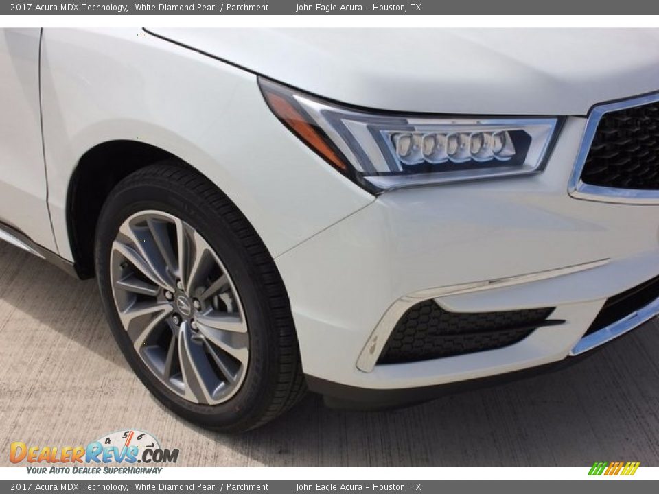 2017 Acura MDX Technology White Diamond Pearl / Parchment Photo #10