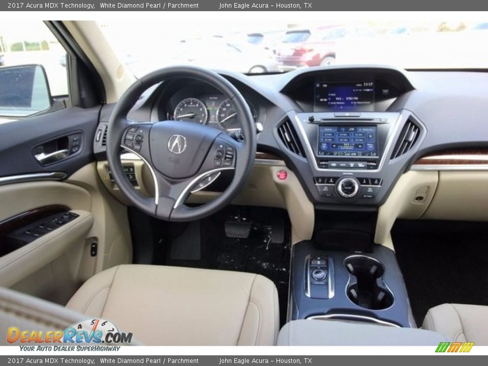 2017 Acura MDX Technology White Diamond Pearl / Parchment Photo #31