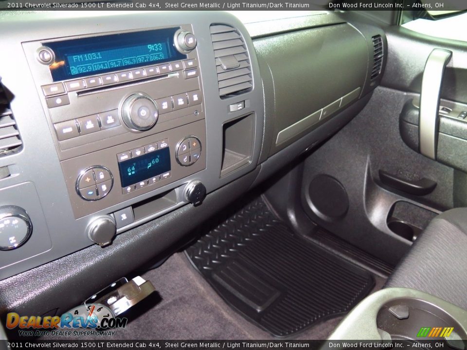 2011 Chevrolet Silverado 1500 LT Extended Cab 4x4 Steel Green Metallic / Light Titanium/Dark Titanium Photo #15