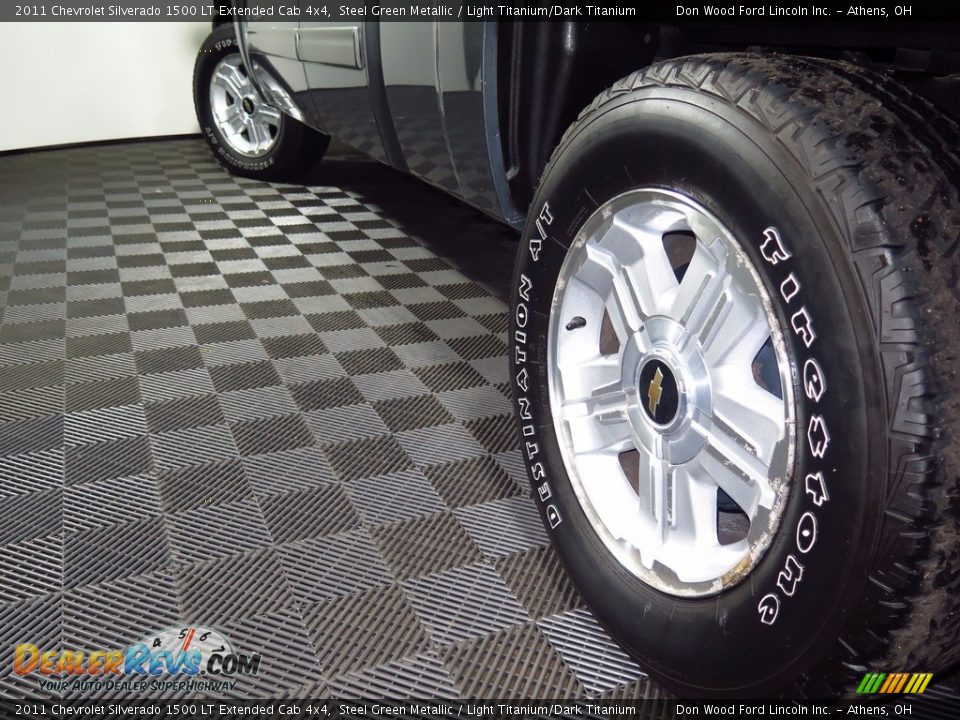 2011 Chevrolet Silverado 1500 LT Extended Cab 4x4 Steel Green Metallic / Light Titanium/Dark Titanium Photo #19