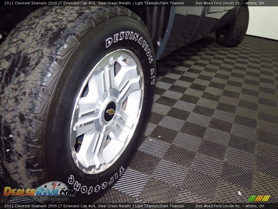 2011 Chevrolet Silverado 1500 LT Extended Cab 4x4 Steel Green Metallic / Light Titanium/Dark Titanium Photo #20