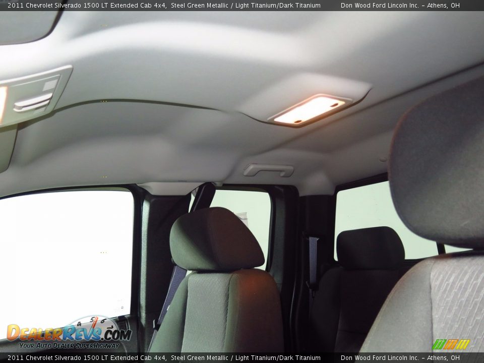 2011 Chevrolet Silverado 1500 LT Extended Cab 4x4 Steel Green Metallic / Light Titanium/Dark Titanium Photo #30