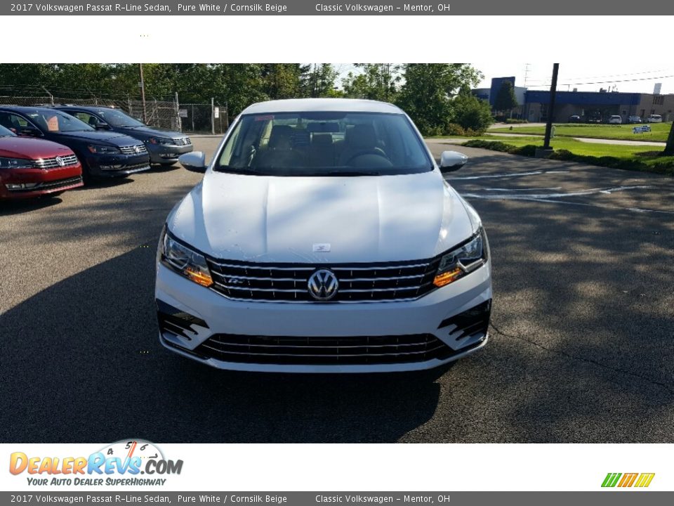 2017 Volkswagen Passat R-Line Sedan Pure White / Cornsilk Beige Photo #1