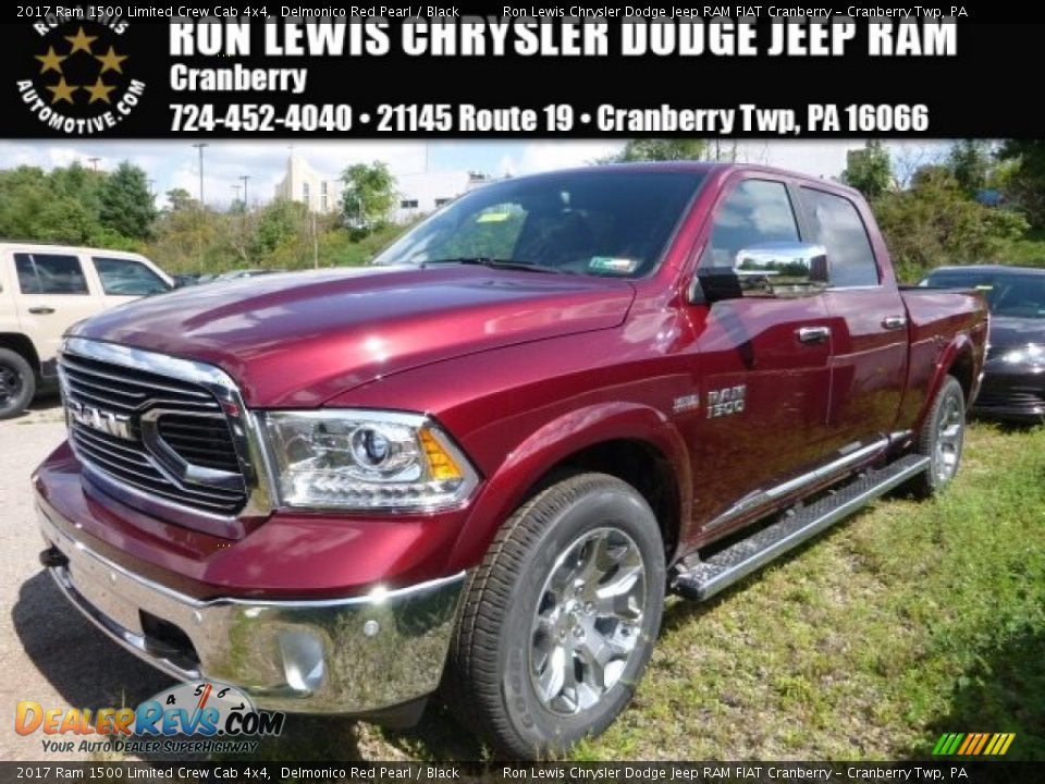 2017 Ram 1500 Limited Crew Cab 4x4 Delmonico Red Pearl / Black Photo #1