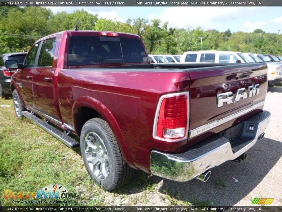 2017 Ram 1500 Limited Crew Cab 4x4 Delmonico Red Pearl / Black Photo #5