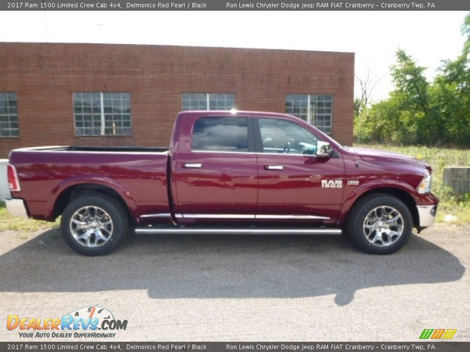 2017 Ram 1500 Limited Crew Cab 4x4 Delmonico Red Pearl / Black Photo #8