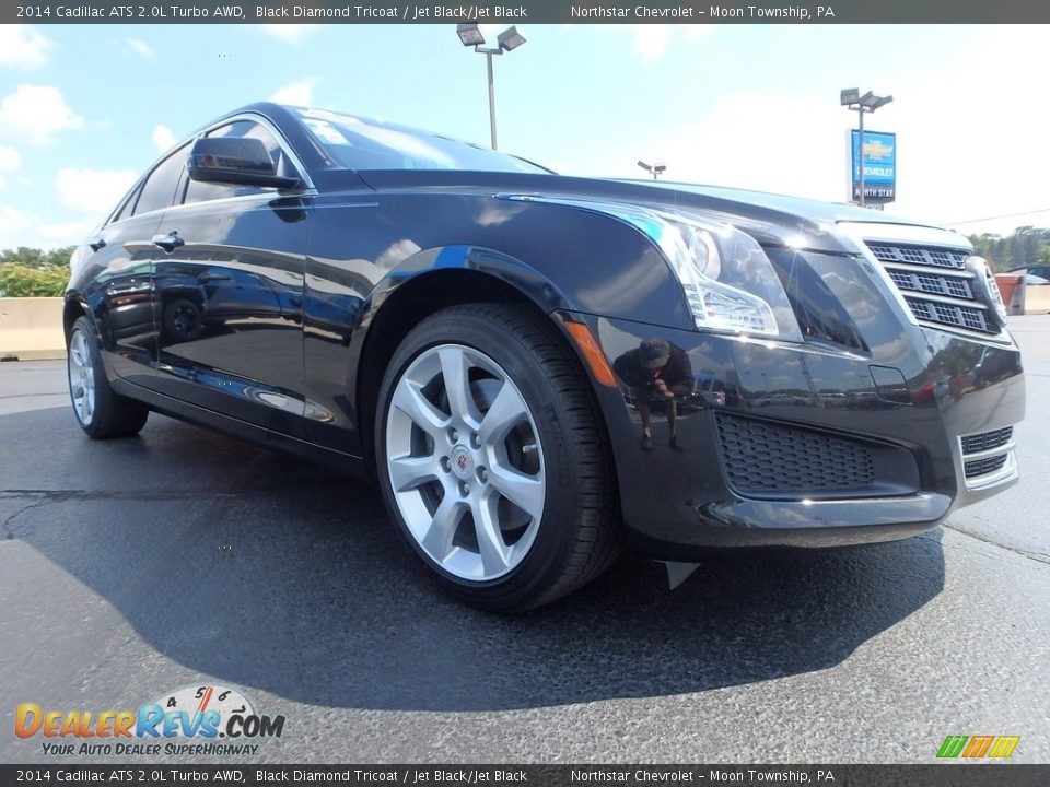 2014 Cadillac ATS 2.0L Turbo AWD Black Diamond Tricoat / Jet Black/Jet Black Photo #11