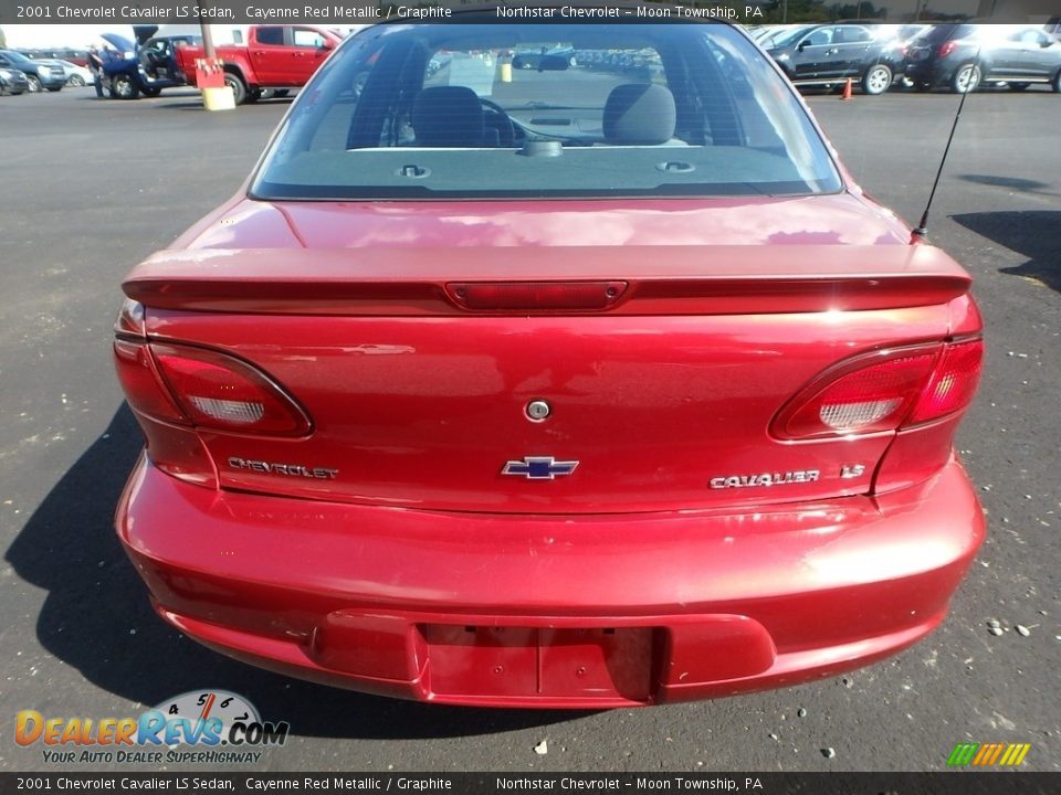 2001 Chevrolet Cavalier LS Sedan Cayenne Red Metallic / Graphite Photo #3
