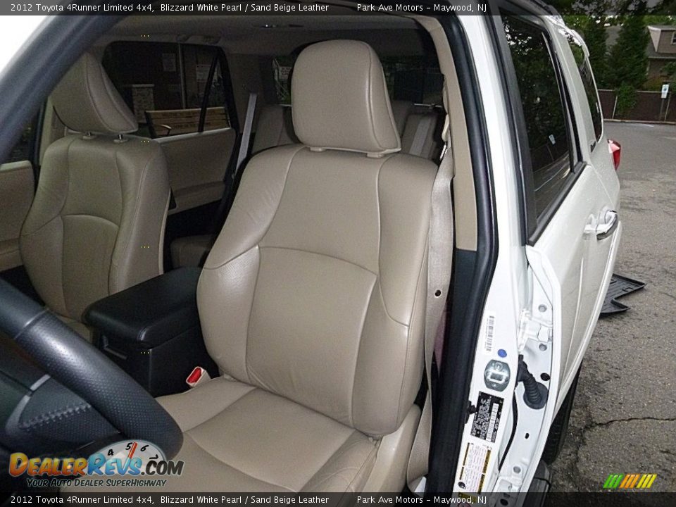 2012 Toyota 4Runner Limited 4x4 Blizzard White Pearl / Sand Beige Leather Photo #11