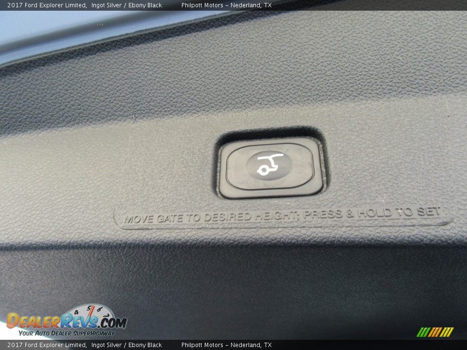 2017 Ford Explorer Limited Ingot Silver / Ebony Black Photo #19