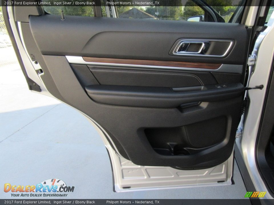 2017 Ford Explorer Limited Ingot Silver / Ebony Black Photo #20