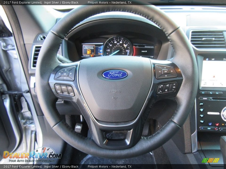 2017 Ford Explorer Limited Ingot Silver / Ebony Black Photo #32