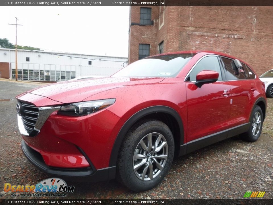 2016 Mazda CX-9 Touring AWD Soul Red Metallic / Sand Photo #4