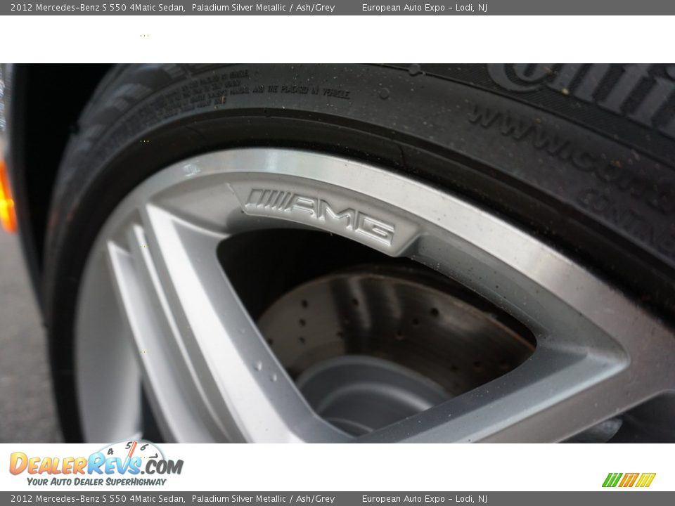 2012 Mercedes-Benz S 550 4Matic Sedan Paladium Silver Metallic / Ash/Grey Photo #11