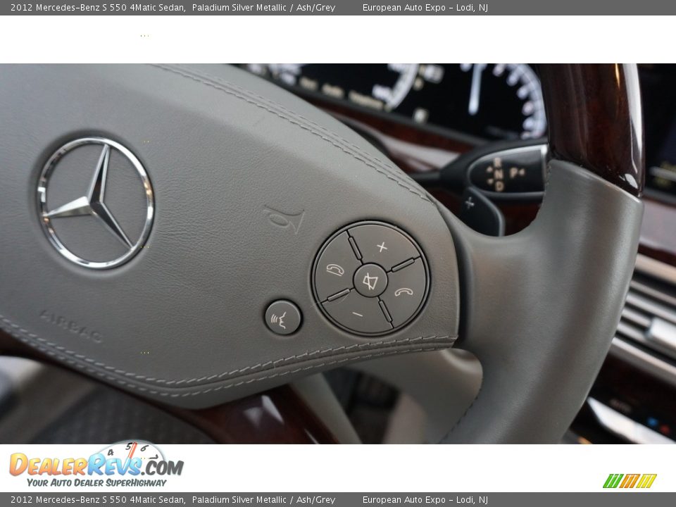 2012 Mercedes-Benz S 550 4Matic Sedan Paladium Silver Metallic / Ash/Grey Photo #23