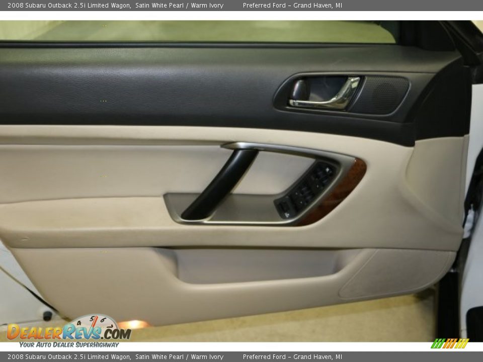 2008 Subaru Outback 2.5i Limited Wagon Satin White Pearl / Warm Ivory Photo #8