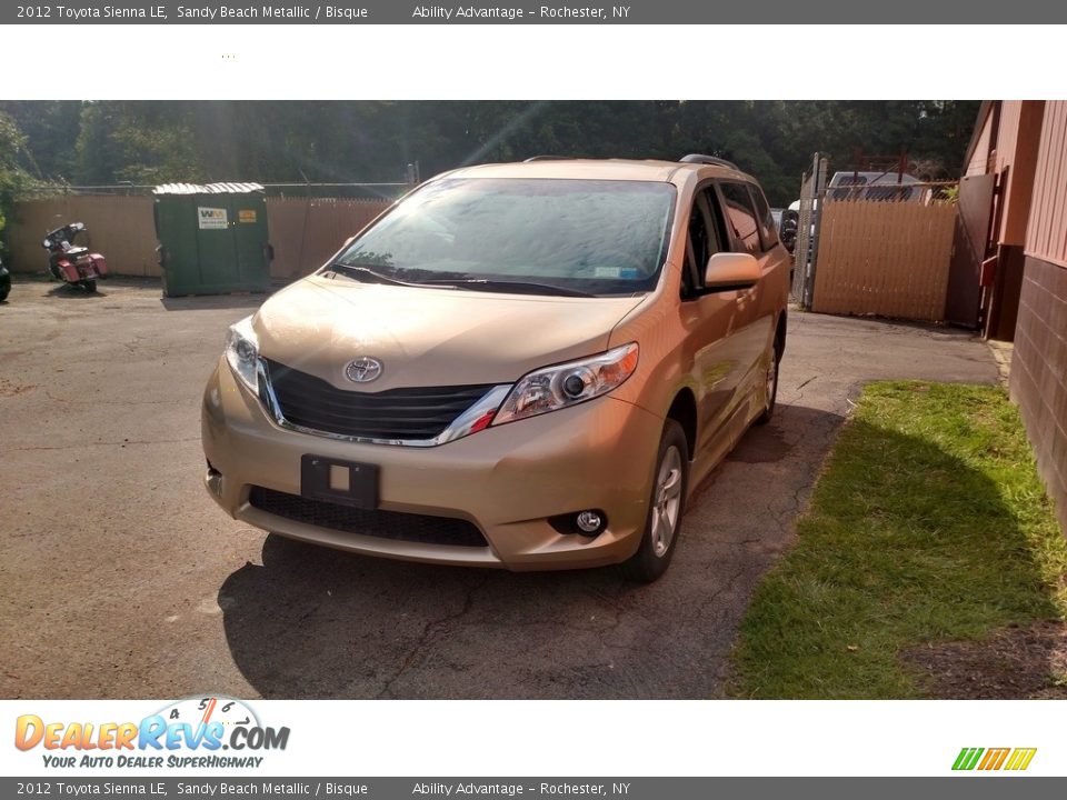 2012 Toyota Sienna LE Sandy Beach Metallic / Bisque Photo #3