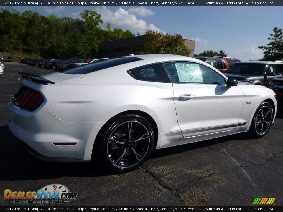 2017 Ford Mustang GT California Speical Coupe White Platinum / California Special Ebony Leather/Miko Suede Photo #2