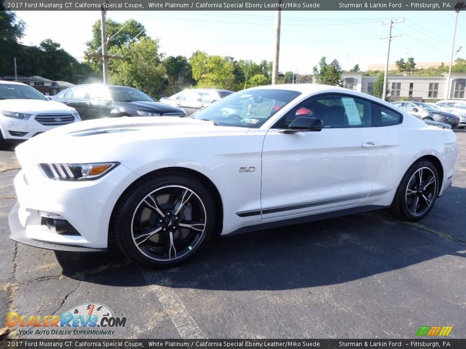 2017 Ford Mustang GT California Speical Coupe White Platinum / California Special Ebony Leather/Miko Suede Photo #4