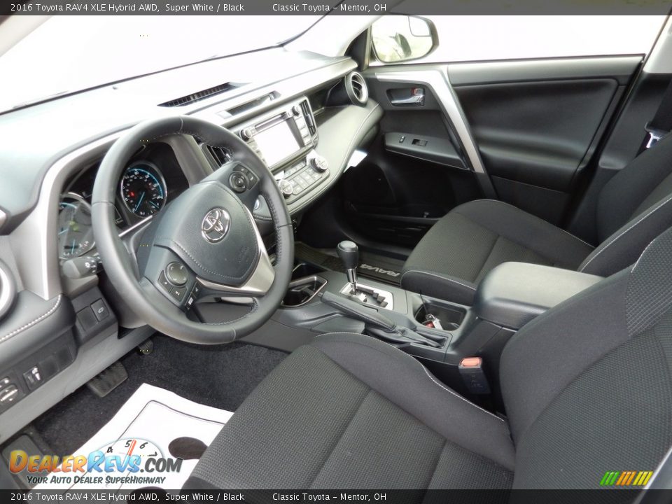 Black Interior - 2016 Toyota RAV4 XLE Hybrid AWD Photo #3