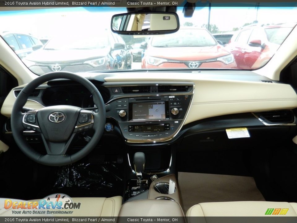 2016 Toyota Avalon Hybrid Limited Blizzard Pearl / Almond Photo #4