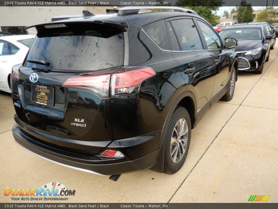 2016 Toyota RAV4 XLE Hybrid AWD Black Sand Pearl / Black Photo #3