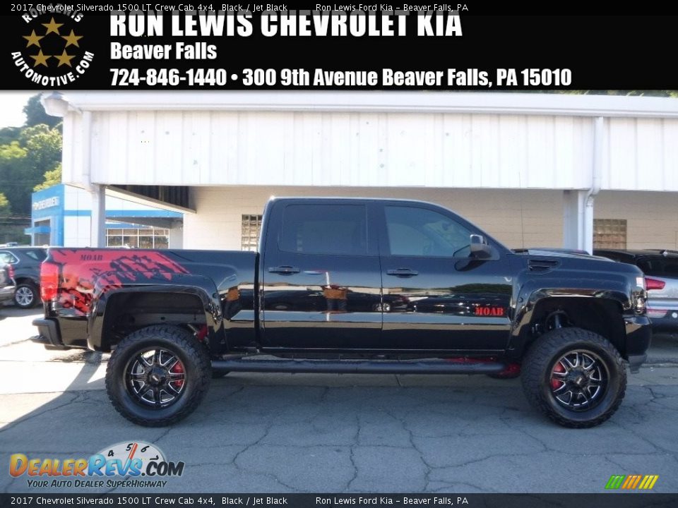 2017 Chevrolet Silverado 1500 LT Crew Cab 4x4 Black / Jet Black Photo #1