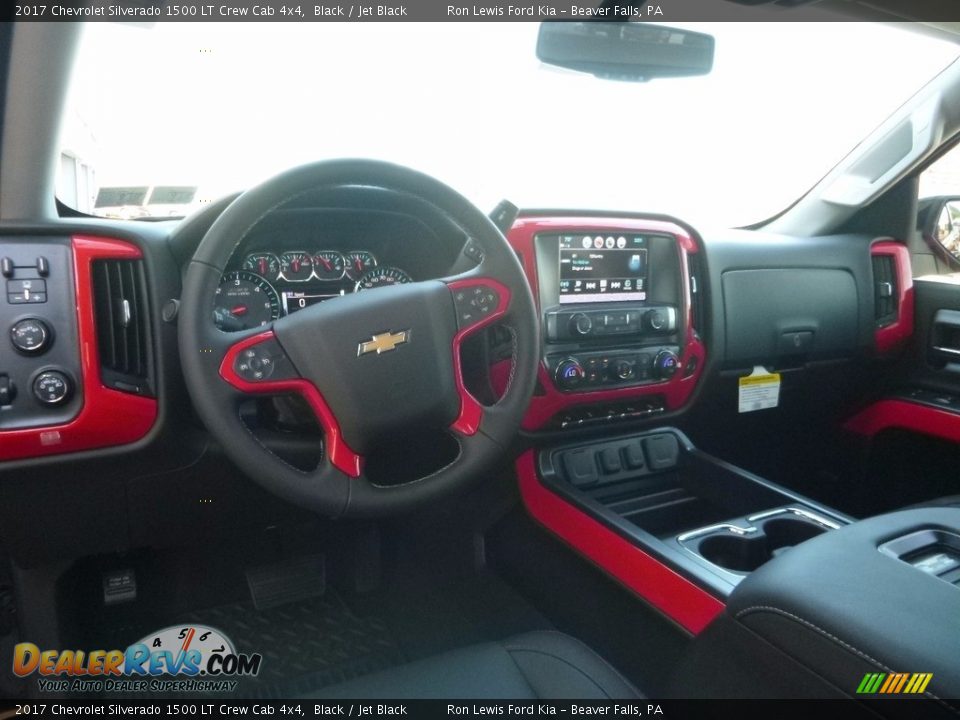 2017 Chevrolet Silverado 1500 LT Crew Cab 4x4 Black / Jet Black Photo #12