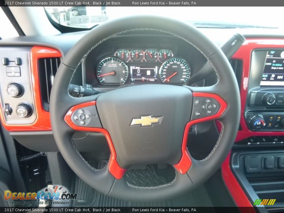 2017 Chevrolet Silverado 1500 LT Crew Cab 4x4 Black / Jet Black Photo #16
