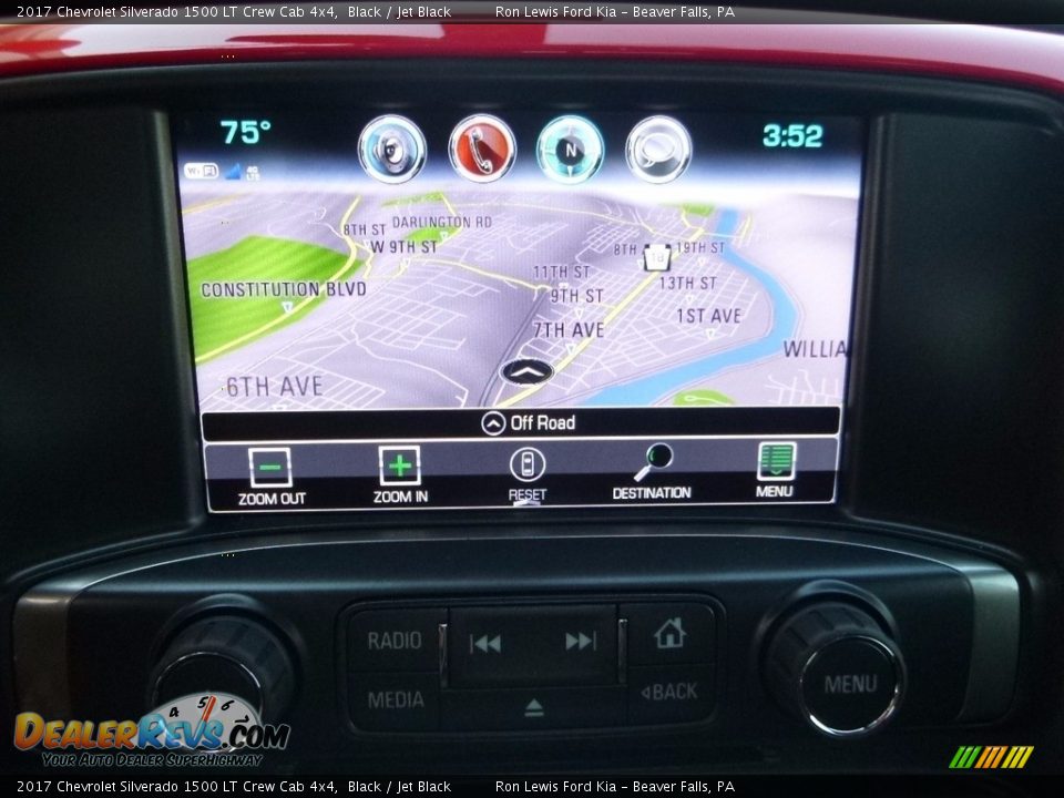 2017 Chevrolet Silverado 1500 LT Crew Cab 4x4 Black / Jet Black Photo #18