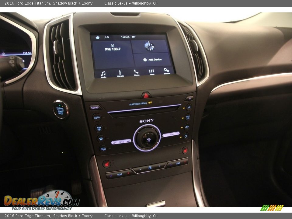 2016 Ford Edge Titanium Shadow Black / Ebony Photo #9