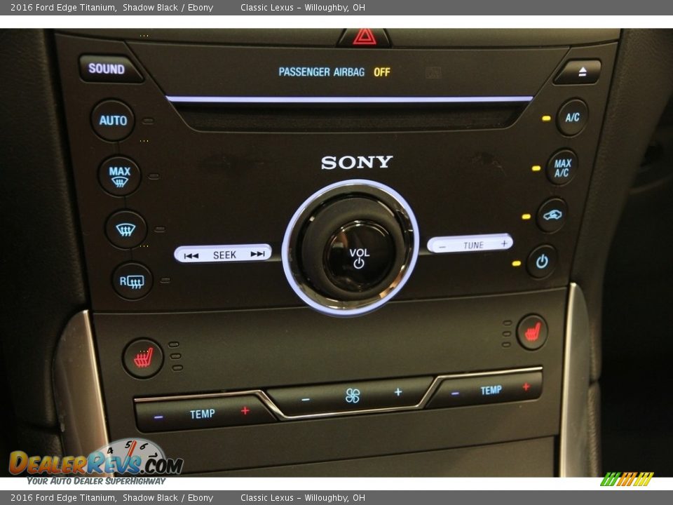 2016 Ford Edge Titanium Shadow Black / Ebony Photo #10