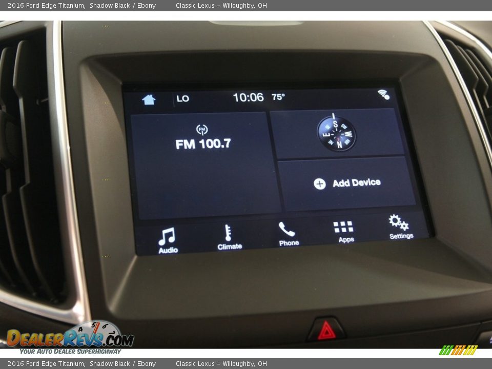 2016 Ford Edge Titanium Shadow Black / Ebony Photo #12