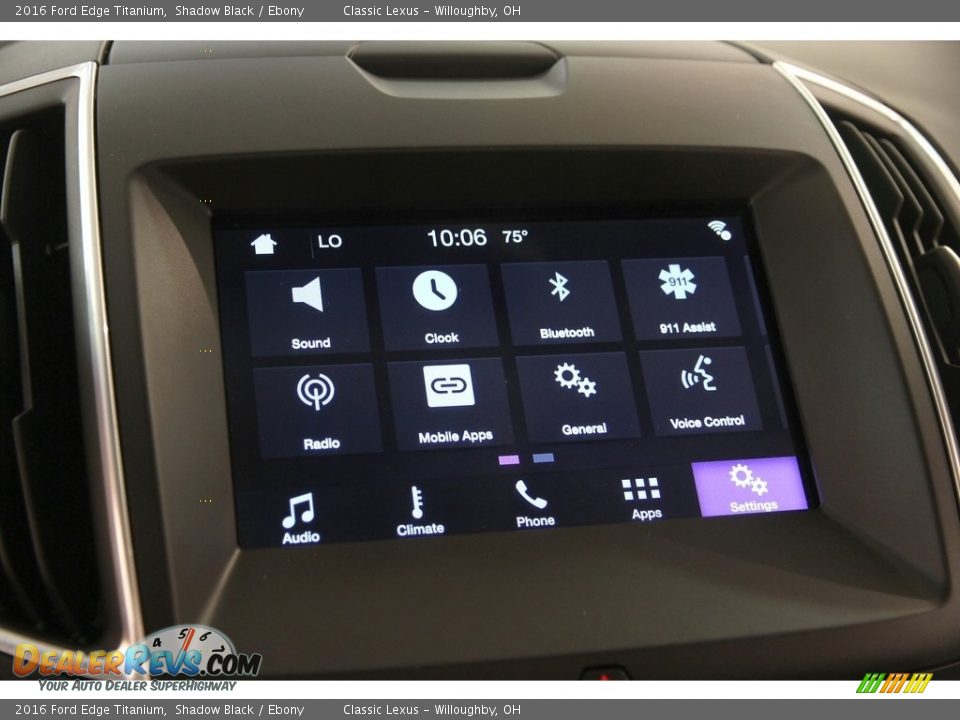 2016 Ford Edge Titanium Shadow Black / Ebony Photo #14