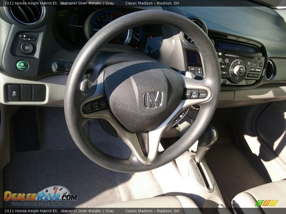 2011 Honda Insight Hybrid EX Alabaster Silver Metallic / Gray Photo #7