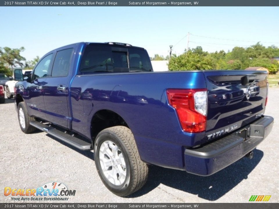 2017 Nissan TITAN XD SV Crew Cab 4x4 Deep Blue Pearl / Beige Photo #6