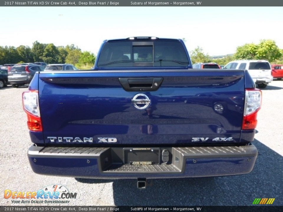 2017 Nissan TITAN XD SV Crew Cab 4x4 Deep Blue Pearl / Beige Photo #7