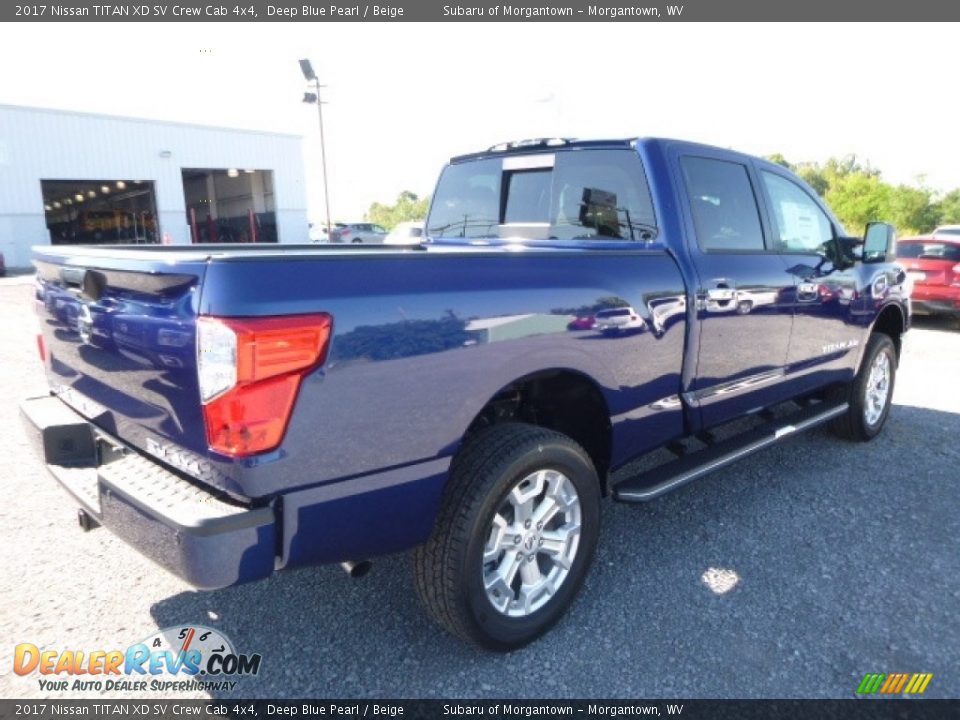 2017 Nissan TITAN XD SV Crew Cab 4x4 Deep Blue Pearl / Beige Photo #8