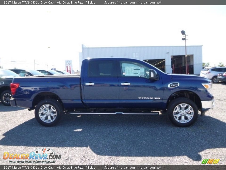 2017 Nissan TITAN XD SV Crew Cab 4x4 Deep Blue Pearl / Beige Photo #9