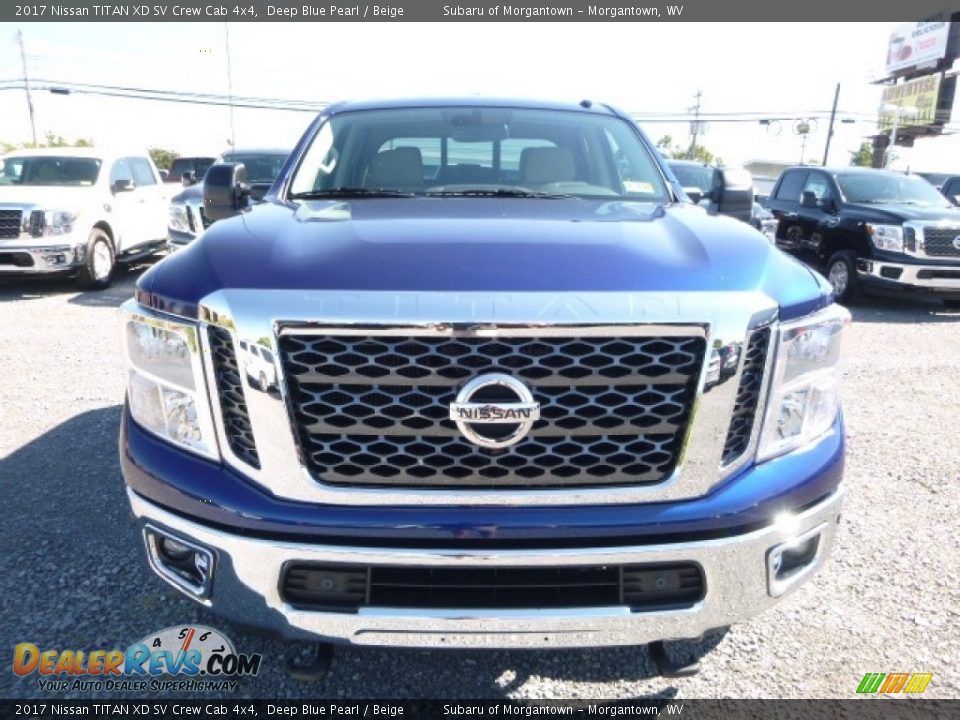 2017 Nissan TITAN XD SV Crew Cab 4x4 Deep Blue Pearl / Beige Photo #11