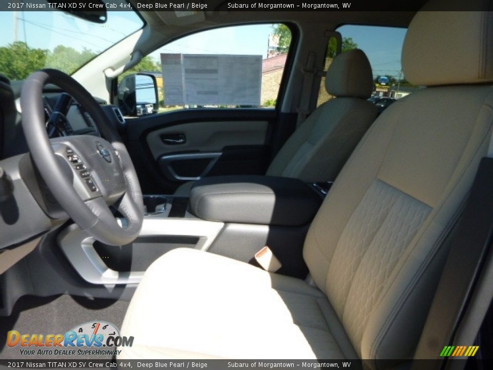 2017 Nissan TITAN XD SV Crew Cab 4x4 Deep Blue Pearl / Beige Photo #12