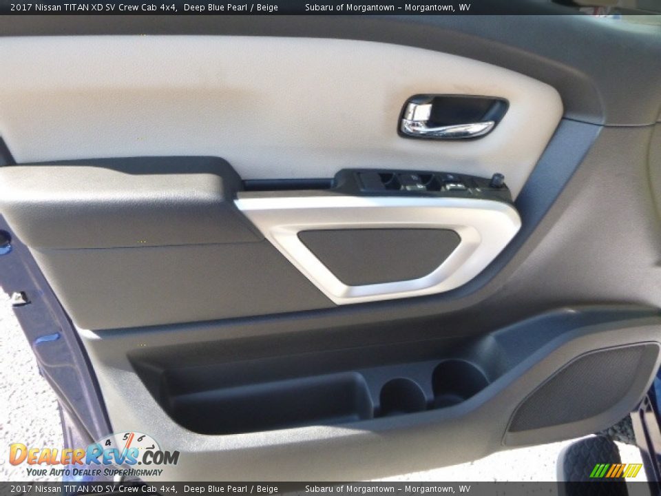 2017 Nissan TITAN XD SV Crew Cab 4x4 Deep Blue Pearl / Beige Photo #13