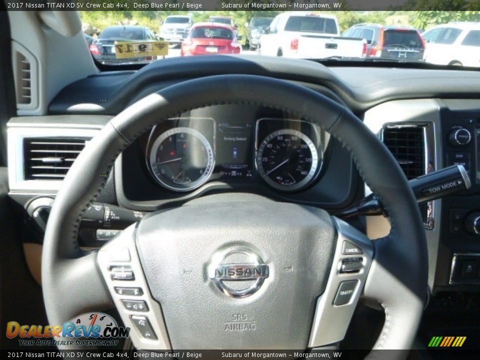 2017 Nissan TITAN XD SV Crew Cab 4x4 Deep Blue Pearl / Beige Photo #20