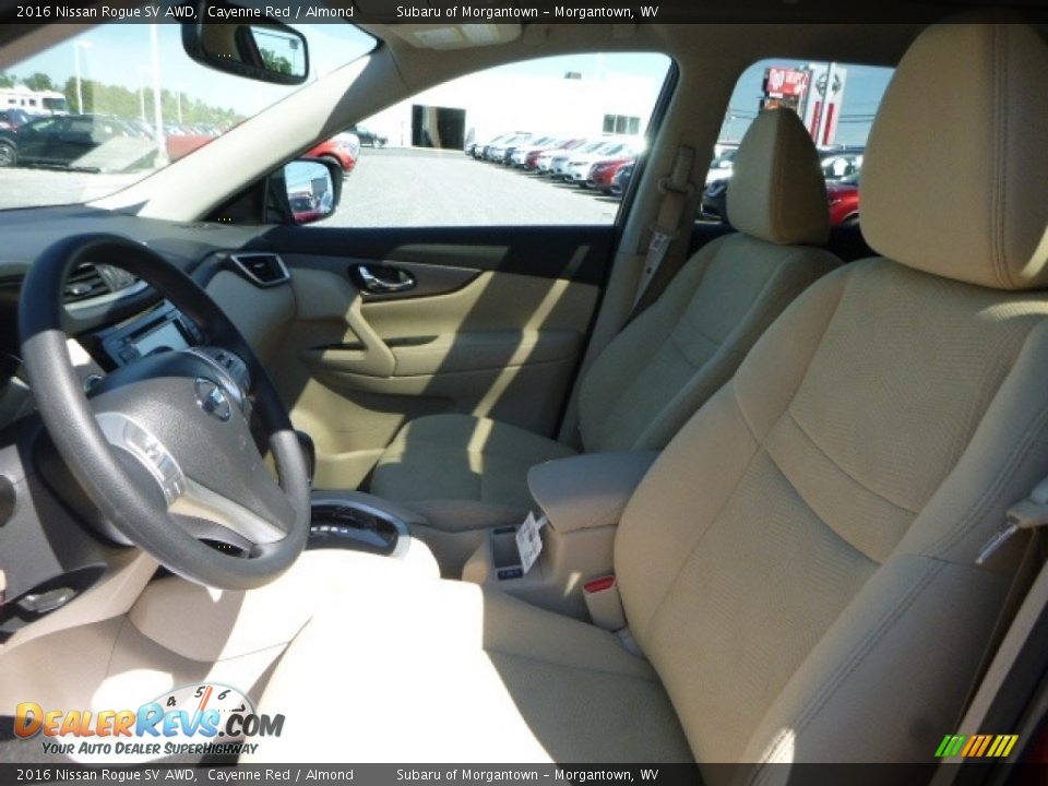 2016 Nissan Rogue SV AWD Cayenne Red / Almond Photo #13