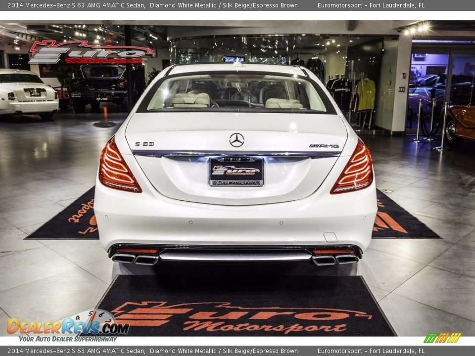 2014 Mercedes-Benz S 63 AMG 4MATIC Sedan Diamond White Metallic / Silk Beige/Espresso Brown Photo #8
