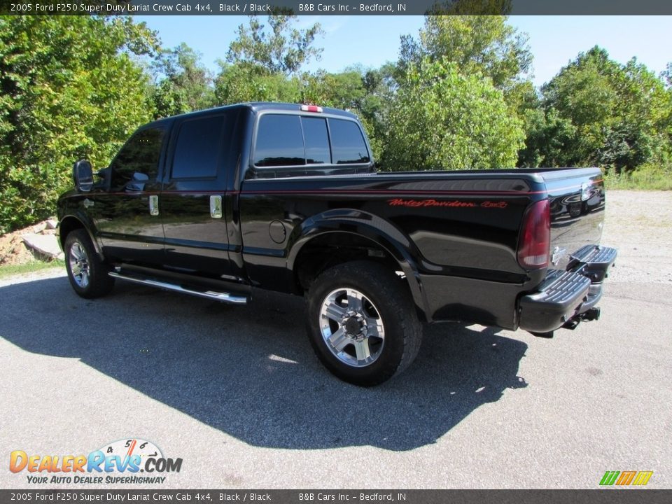 2005 Ford F250 Super Duty Lariat Crew Cab 4x4 Black / Black Photo #5